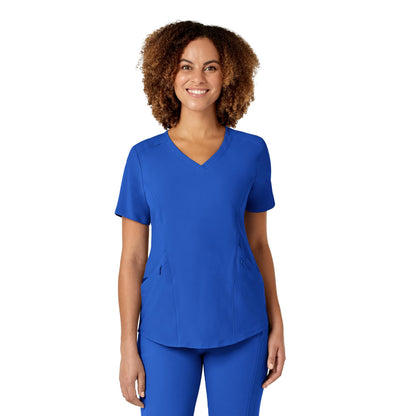 WonderWink Renew Women's V-Neck Scrub Top, Royal, XL
