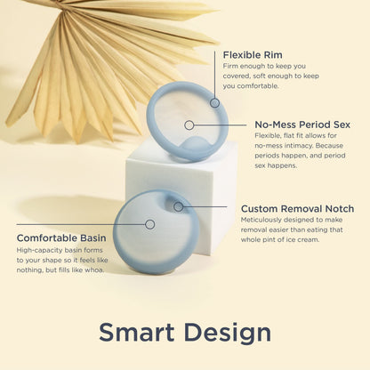 Saalt Menstrual Disc Bundle – Blue Regular Disc + Saalt Wash + Compact Sanitizer for Period Care, Sustainable Reusable Disc, Easy to Clean & Travel-Friendly
