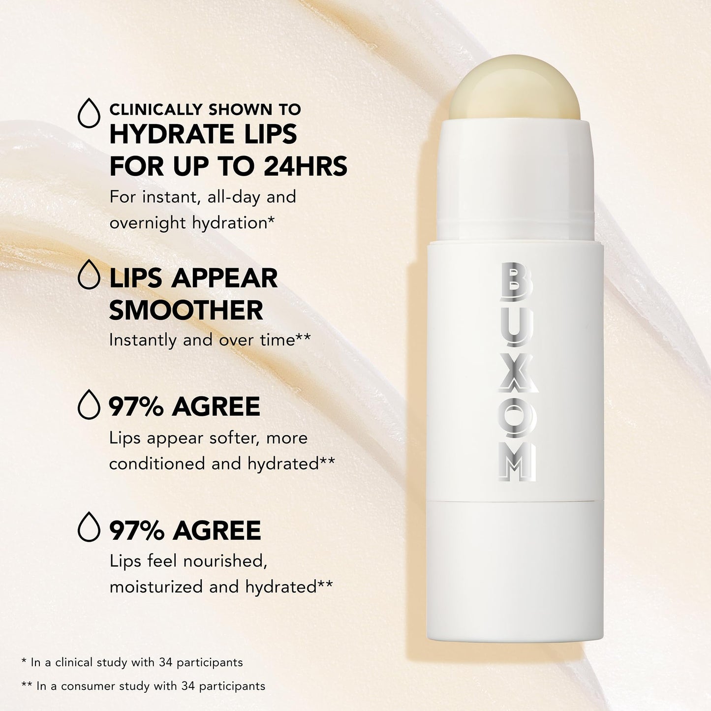 BUXOM Power-Full Plumping Lip Balm, Intense Lip Repair Butter