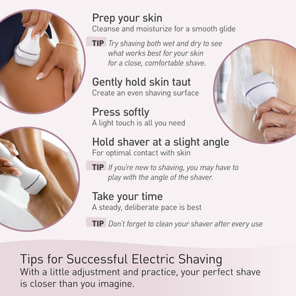 Panasonic Electric Shaver for Women, Cordless 4-Blade Shaver, Bikini Attachment, Pop-Up Trimmer, Wet Dry Operation, Electric Razors for Women - ES-AWL8AV (Purple)