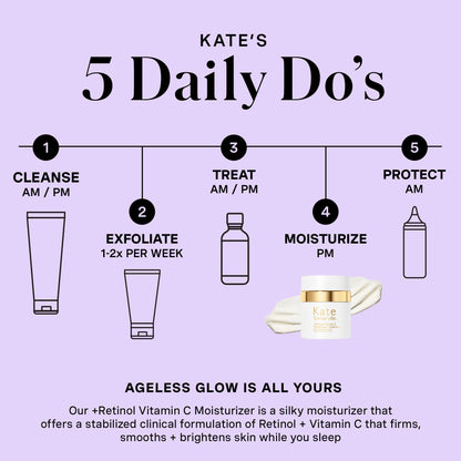 Kate Somerville Retinol Vitamin C Moisturizer – Anti-Aging Overnight Face Cream Brightens, Firms and Smooth Skin, 1.7 Fl Oz