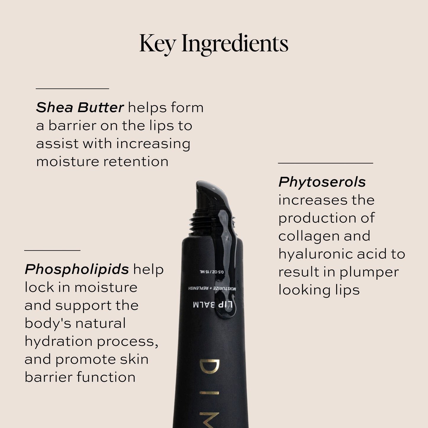 DIME Beauty Lip Balm, Hydrating Lip Balm and Gloss, Vegan & Cruelty-Free, Anti-Aging Lip Care, .5 oz / 15 ml