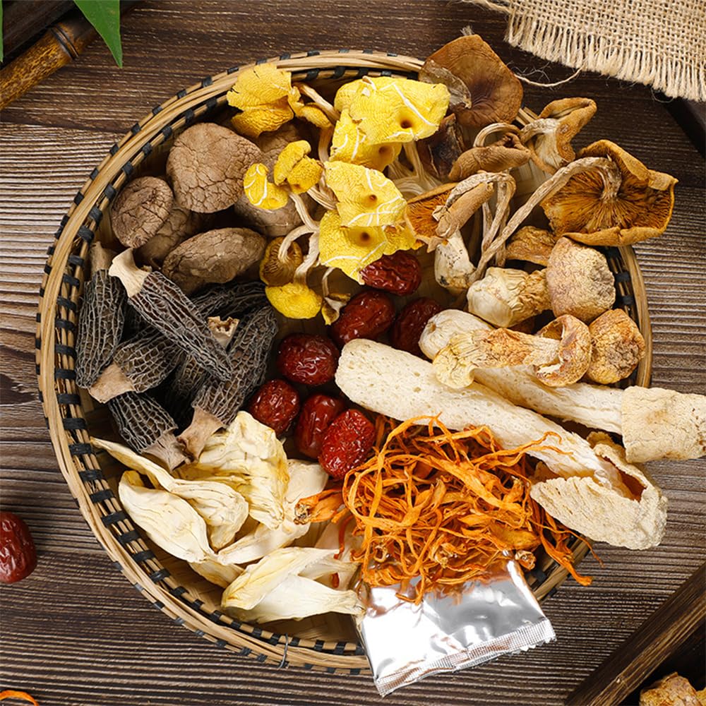 SIJIYUNLI-Bazhen Mushroom Soup Bun 91.5g/3.22oz Soup bag, noodles and rice partner，The deliciousness of mountains and forests