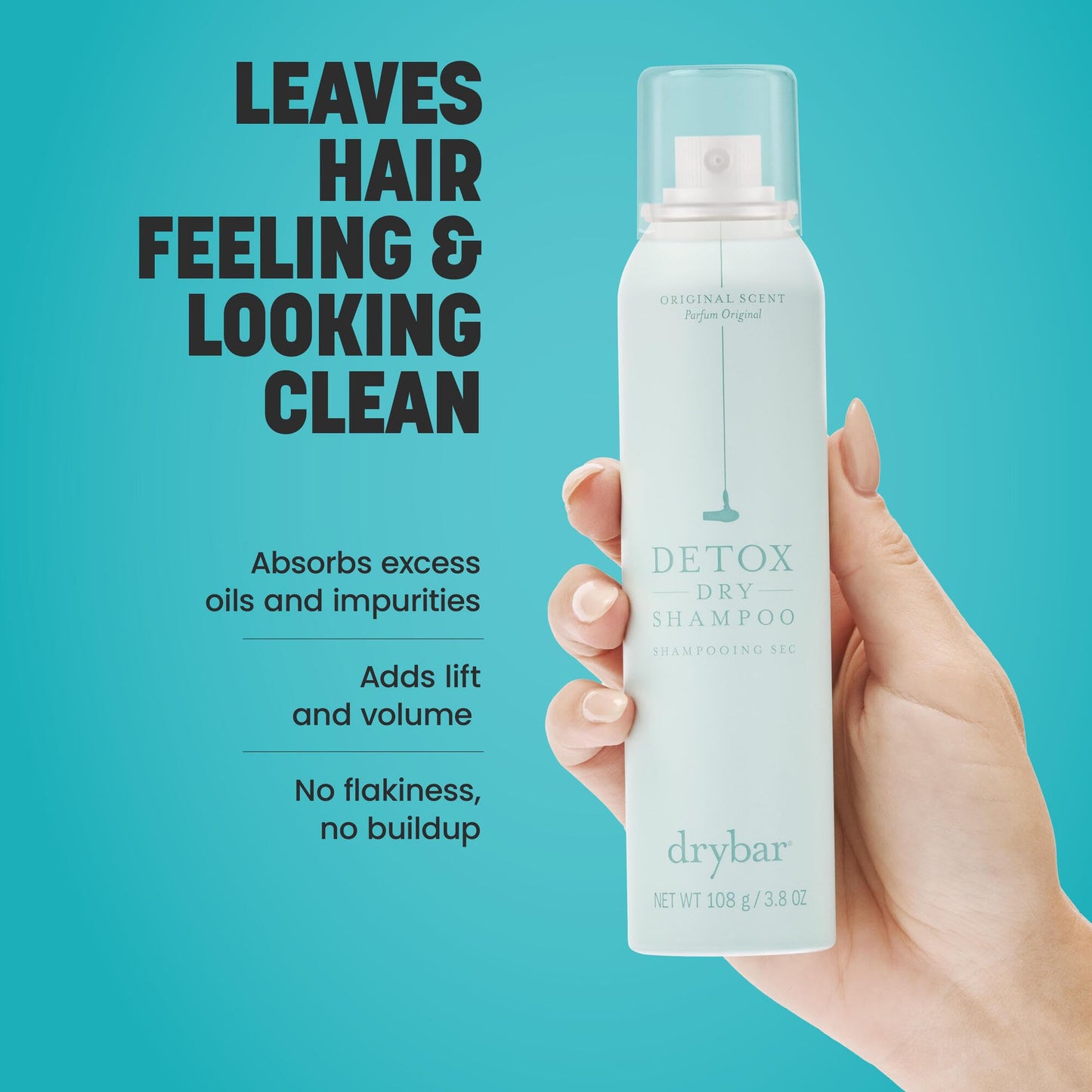 Drybar Detox Dry Shampoo Spray, Absorbs Excess Oil, Leaves Hair Looking and Feeling Clean & Refreshed with Extra Volume, For All Hair Types