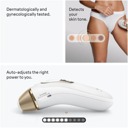 Braun IPL, Silk·Expert Pro 5, IPL Hair Removal for Women and Men, Permanent Laser Hair Reduction At-Home, 2 Heads, Pouch, Venus Razor, IPL5157