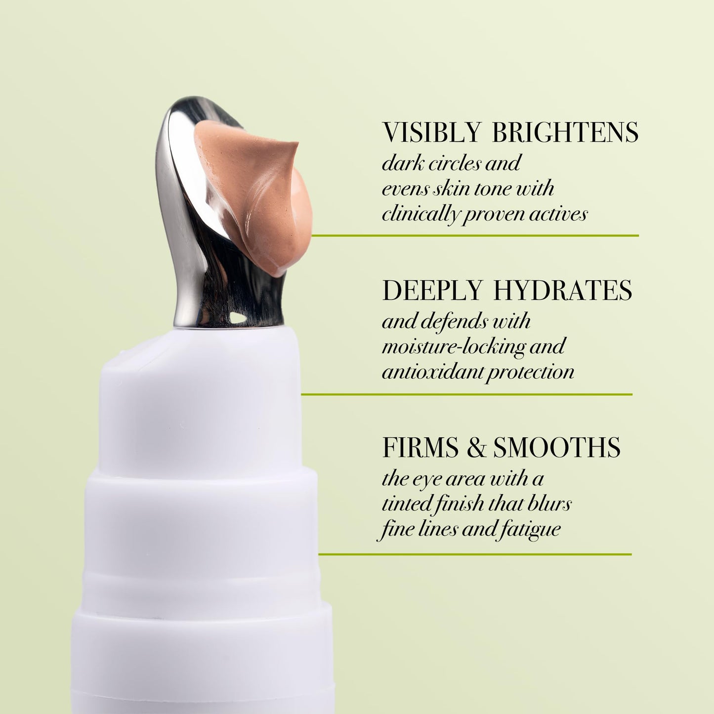 Replenix Anti-Aging Tinted Brightening Eye Cream, 0.29 Fl Oz, Medical Grade Hyaluronic Acid Under Eye Cream, Helps Blur Dark Circles, Fine Lines & Hyperpigmentation, All Skin Types