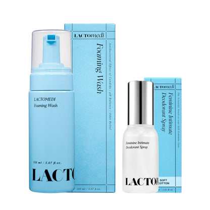 LACTOMEDI Feminine Foaming Wash & Intimate Deodorant Spray Soft Cotton