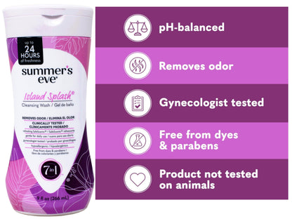 Summer's Eve Feminine Cleansing Wash for Sensitive Skin | Island Splash 9 fl oz | 1-Unit