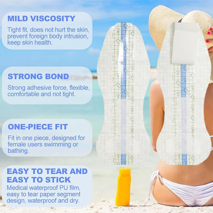 Waterproof Swimming Pads for Women, Waterproof Private Patches for Women, Panty Liners for Women Swimsuits and Lingerie Panty Liner/Barrier(10Pack)