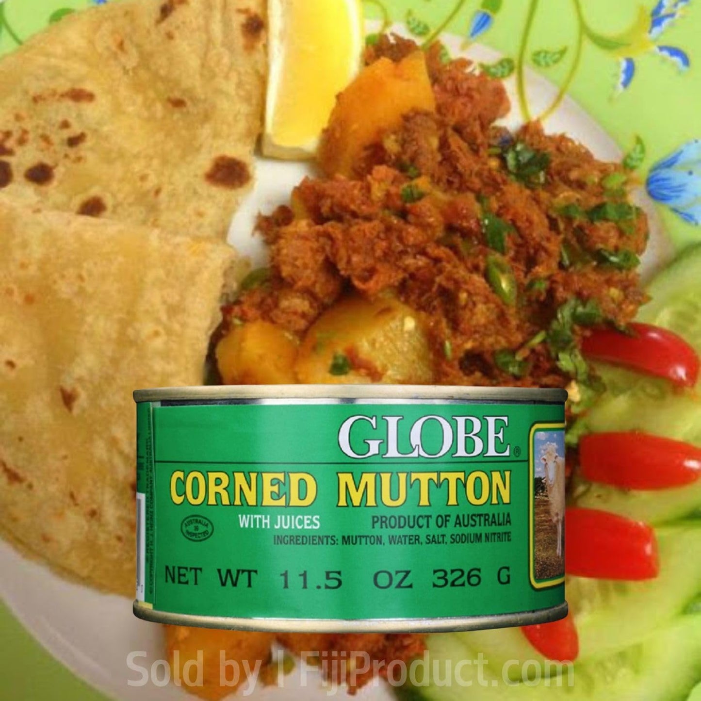 Globe Corned Mutton with Juices (Pack of 4 Tin) 11.5 Oz | HALAL