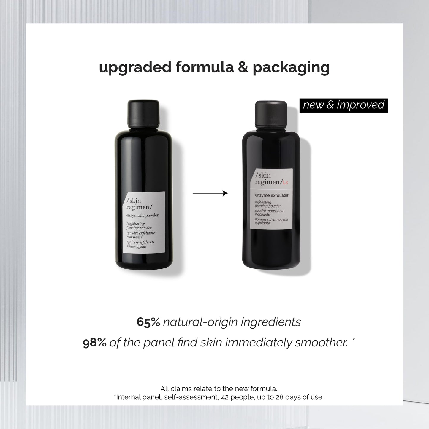 /skin regimen/Lx Enzyme Exfoliator, Exfoliating Foaming Powder, Smooths, Brightens, Unclogs Pores, Chlorella, Papaya Enzymes, Rice Starch, Clean Beauty, Vegan, Sensitive Skin, 1.94 Oz