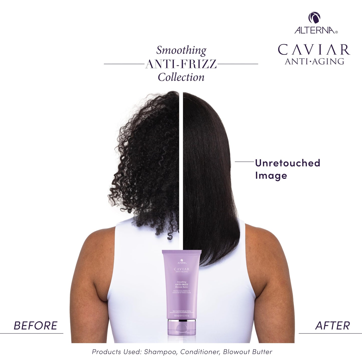 Alterna Caviar Anti-Aging Smoothing Anti-Frizz Blowout Butter, | Protects Hair from Heat Styling and Humidity | Sulfate Free , 5.07 Fl Oz (Pack of 1)