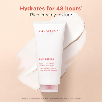 Clarins Extra-Firming Body Cream | Anti-Aging Body Lotion | Visibly Firms, Tightens and Smoothes | 96% Natural Ingredients, Including Organic Shea Butter and Organic Aloe Vera Extract | 6.6 Ounces
