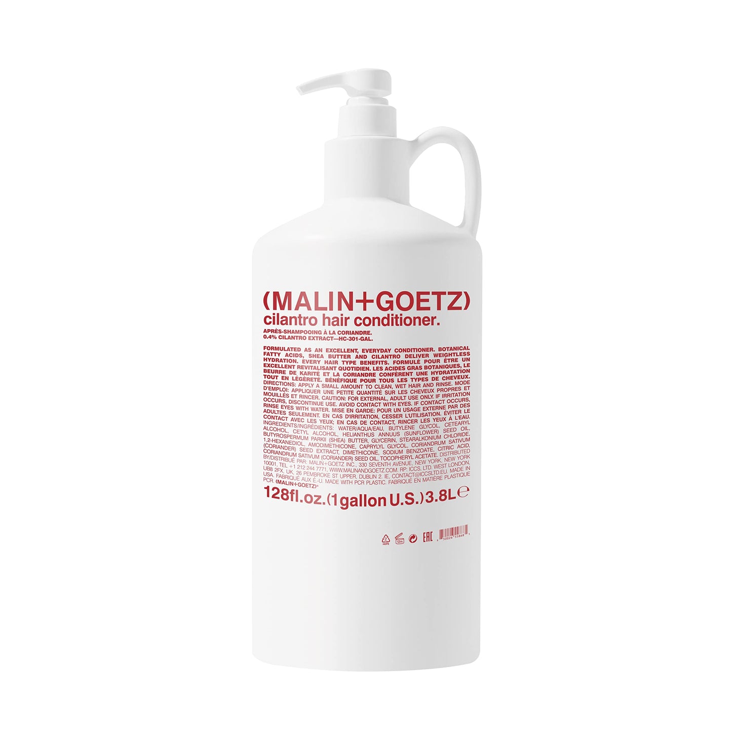 MALIN+GOETZ Cilantro Hair Conditioner | Everyday Essential Conditioner with Cilantro Extract, Shea Butter, Fatty Acids | Hydrates, Detangles, Reduces Frizz | Vegan, Cruelty-Free (8 oz/16 oz/Refill)
