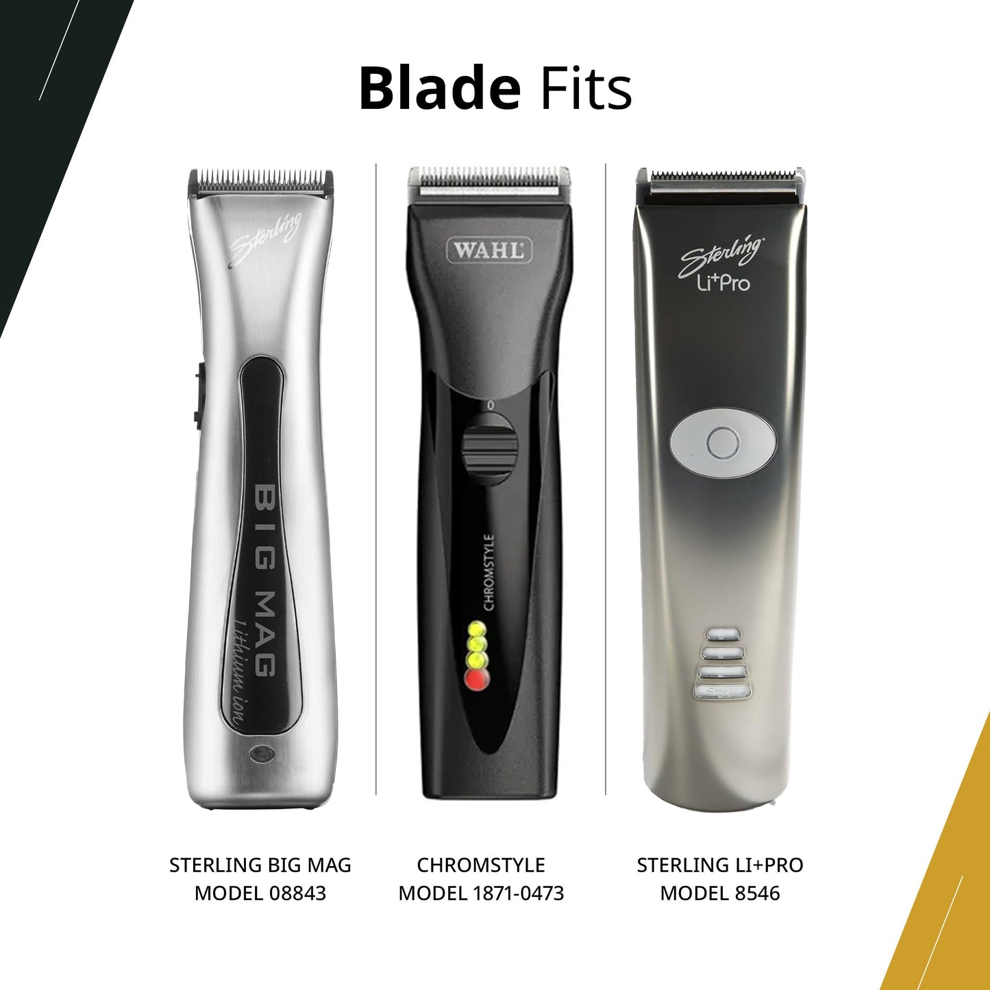 Wahl Professional All-In-One Blade ChromStyle, Detachable Replacement Blade for ChromStyle Pro, Lit+Pro, and Big Mag Clippers, 100 Minutes Runtime, Lithium-Ion Battery