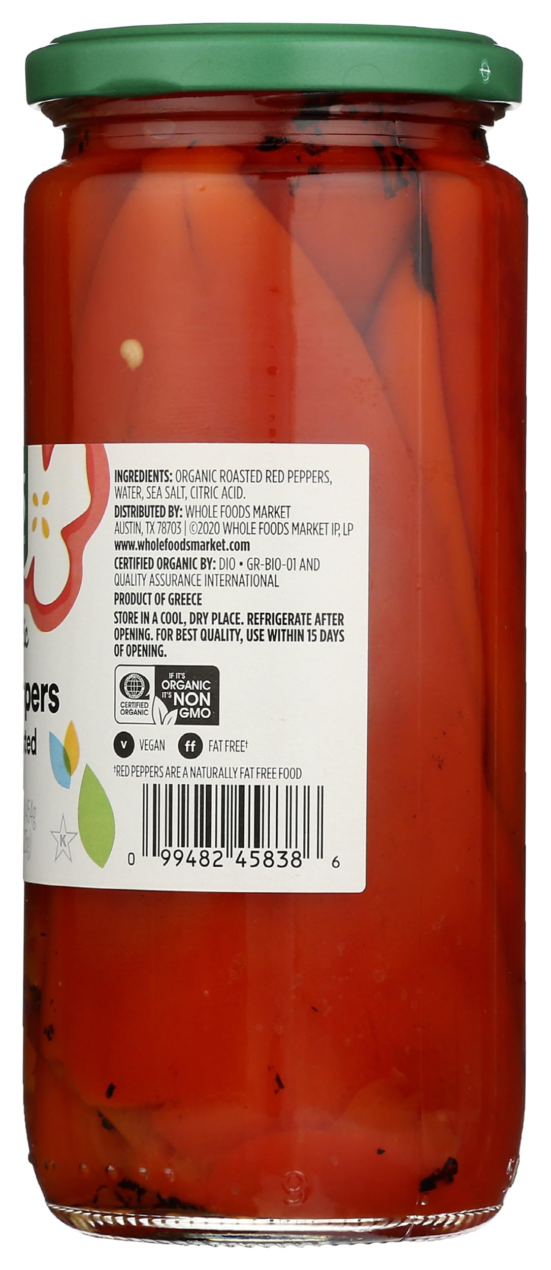 365 by Whole Foods Market, Organic Roasted Red Peppers, 16 Ounce