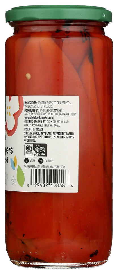 365 by Whole Foods Market, Organic Roasted Red Peppers, 16 Ounce