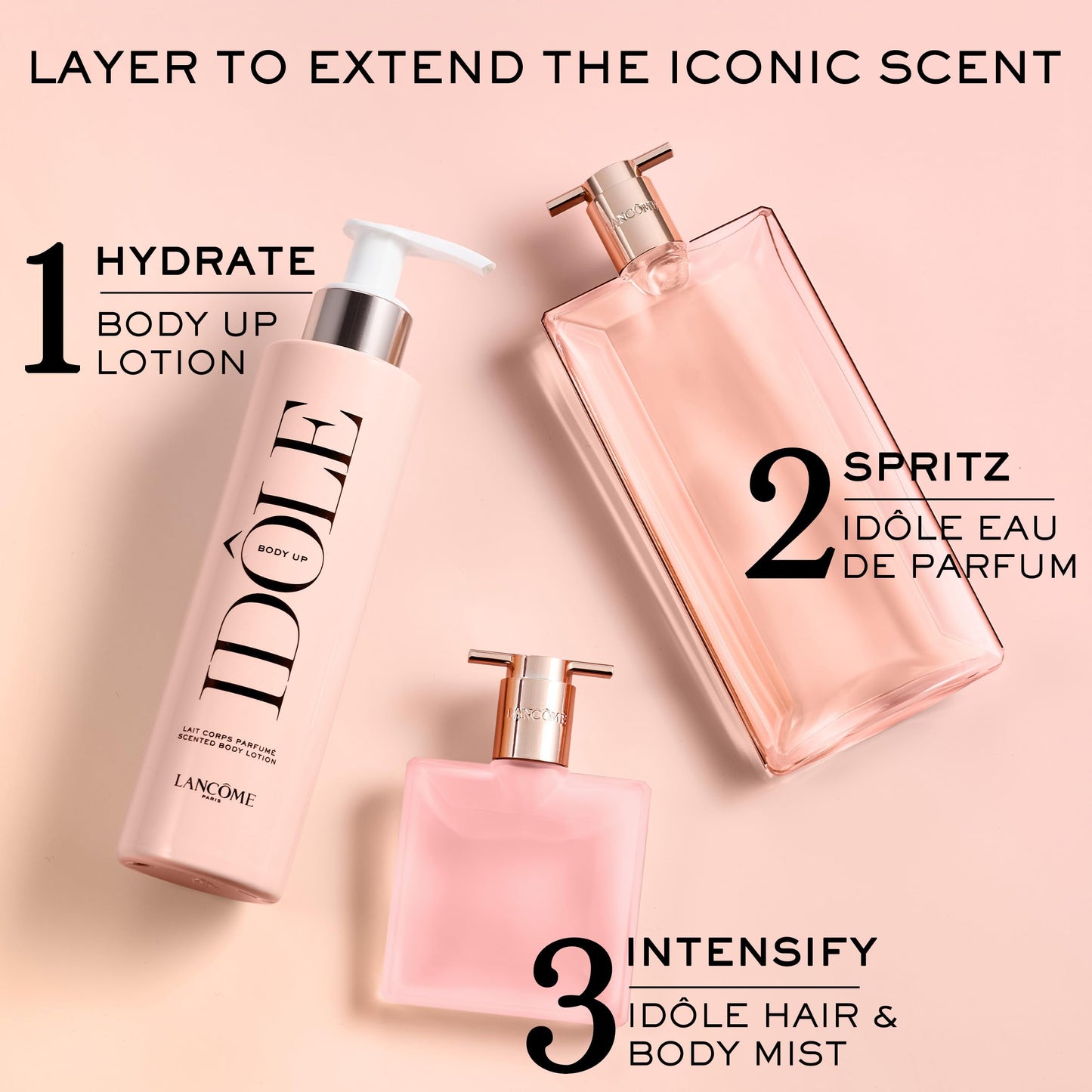 Lancôme Idôle Body Up Scented Body Lotion - Lightweight & Hydrating with a Clean & Fresh Floral Scent - 6.7 Fl Oz