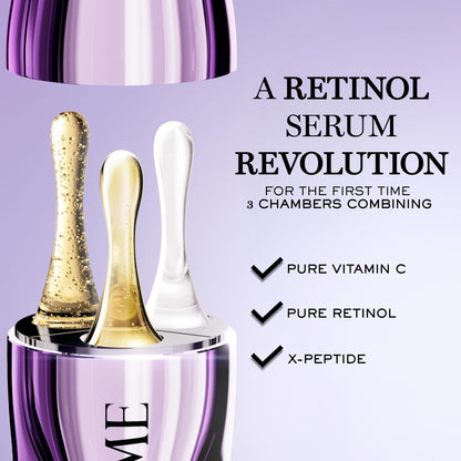 Lancôme Rénergie C.R.x. Triple Serum Retinol - Anti-Aging Serum With Pure Retinol, Pure Vitamin C, X-Peptide - Target Wrinkles and Pores - All Skin Types, including Sensitive