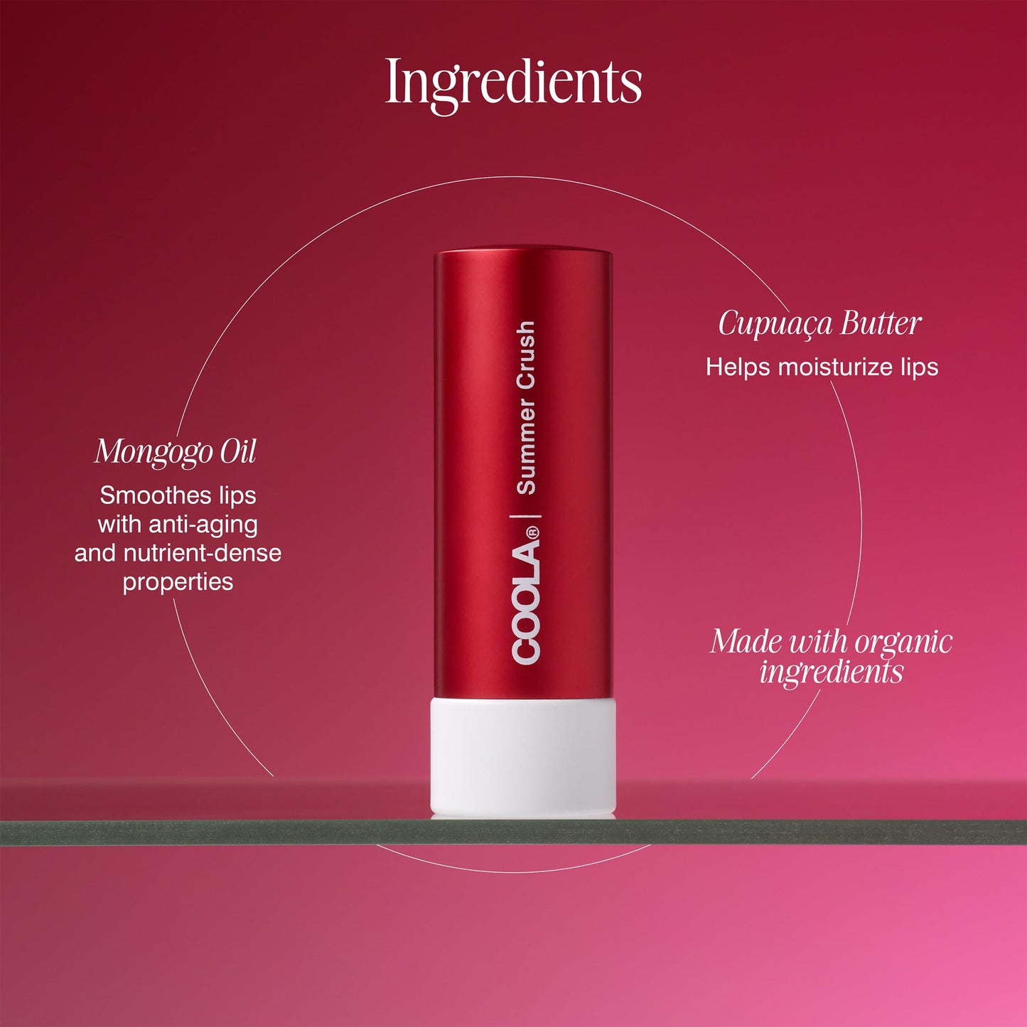 COOLA Organic Tinted Lip Balm & Mineral Sunscreen with SPF 30, Dermatologist Tested Lip Care for Daily Protection, Vegan, 0.15 Oz