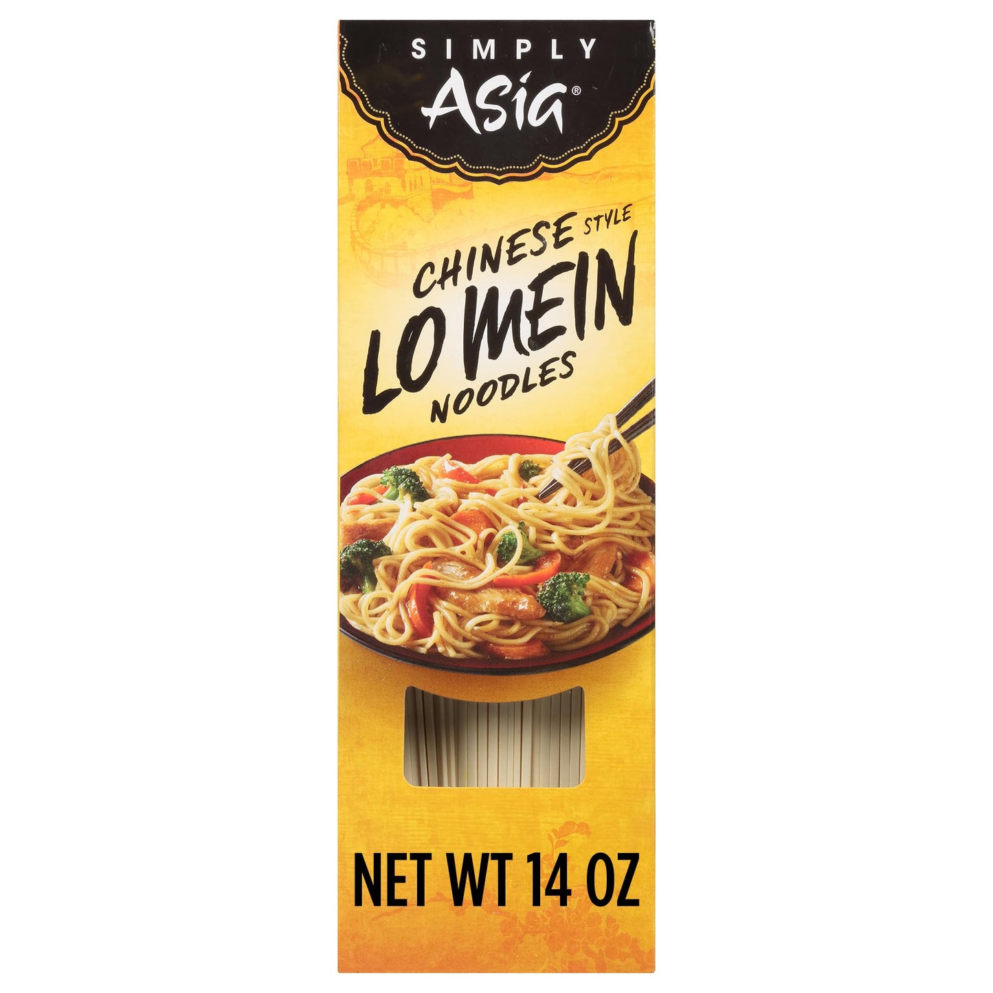 Simply Asia Lo Mein Noodles, Chinese Style, No MSG, For Cold Noodle Soups, Vegetable Lo Mei, Chicken Lo Mein & Stir-Fries, 14 oz