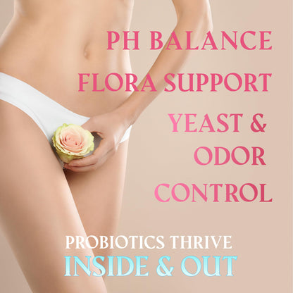 Prebiotics and Probiotics for Women – Vaginal Probiotics Blend, Natural Prebiotics, Herbal Support, Promote Feminine Health & Intimate Balance, Eliminate Vaginal Odors & pH Balance, 60 Capsules.