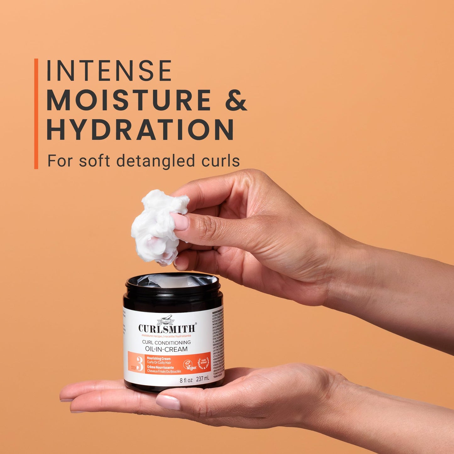 CURLSMITH Curl Conditioning Oil-in-Cream, Leave In for Thick Curly Hair, Deep Moisture Curl Conditioner, For All Types, Vegan & Cruelty-free