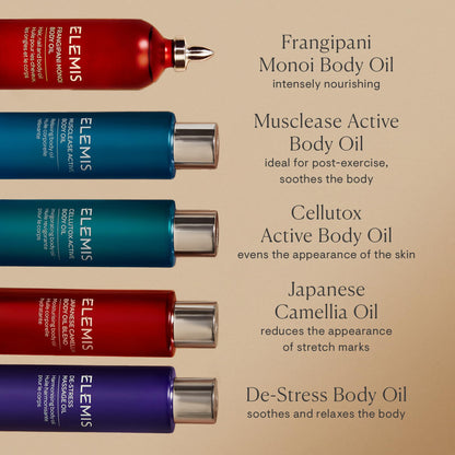 ELEMIS De-Stress Massage Oil | Harmonizing Oil Deeply Nourishes, Relaxes, and Calms the Body and Mind with a Blend of Essential Oils, 3.3 Fl Oz