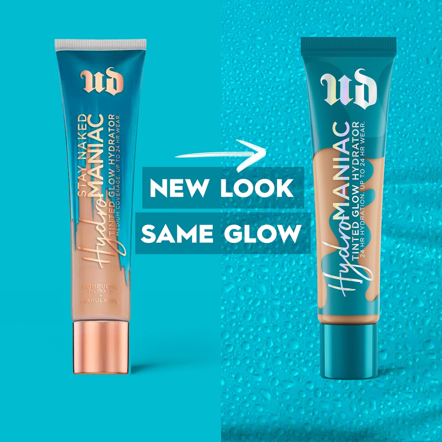 Urban Decay Hydromaniac Dewy Foundation, Hydrating Tinted Moisturizer for Dry Skin, Buildable Medium Coverage, with Kombucha Filtrate & Marula Oil, Non-comedogenic, Vegan, Cruelty-free - 1.1 fl oz