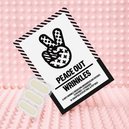 PEACE OUT Microneedling Wrinkle Patches with Retinol, Peptides, Vitamin C, Helps Smooth Fine Lines, Improve Deep Wrinkles and Firm Skin, 6 Patches