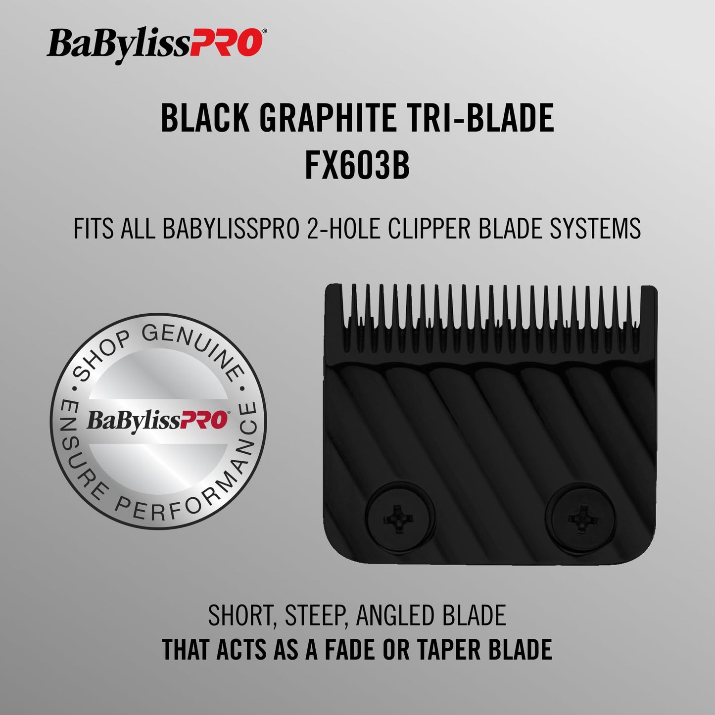 BaBylissPRO Replacement Clipper Tri-Blades for FX870, FX825, FX673 Clippers and most 2-hole blade systems