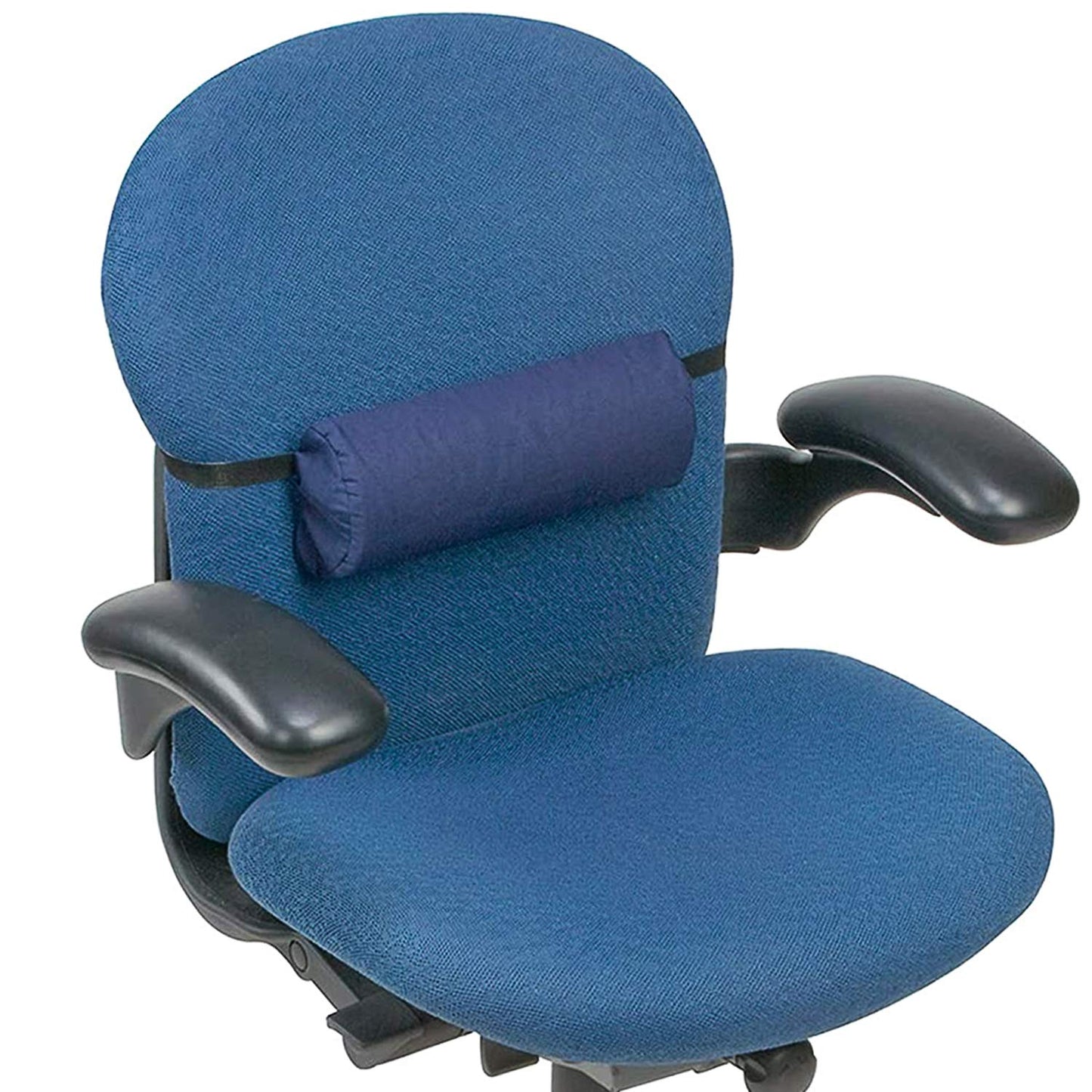 DMI Lumbar Roll Back Support Cushion Pillow, Half-Moon Size, Navy