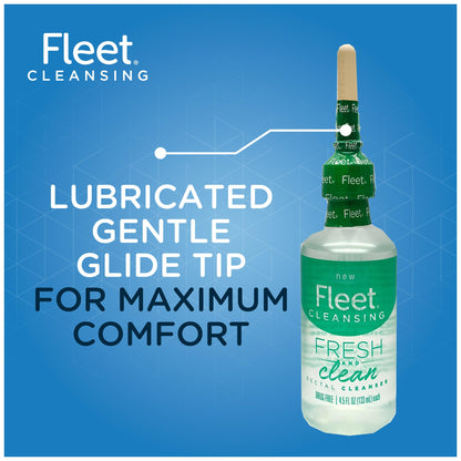 Fleet Fresh and Clean Saline Rectal Cleanser, Saline Solution Anal Douche, 2 Douche Bottles, 4.5 Fl Oz