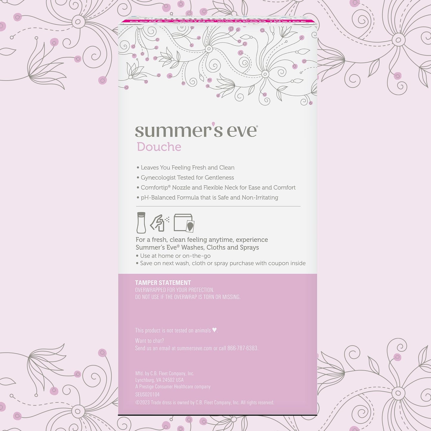 Summer's Eve Douche, Island Splash, Vaginal Douche for Women to Help Reduce Vaginal Odor, 4.5 oz, 4-Count