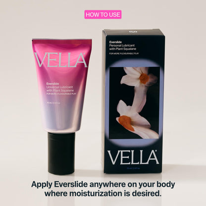 Vella Everslide Silicone Glide Gel for Women & Couples, Long Lasting Intimate Moisture Enhancer with Squalane & Sea Buckthorn Oil, Non Greasy, pH Balanced Feminine Care, Vegan 70ml