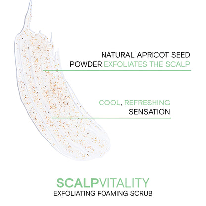 Joico Scalp Vitality Exfoliating Foaming Scrub | Supports A Healthy & Balanced Scalp | For Dry, Oily and Itchy Scalp | Removes Excess Oil & Product Buildup | Cooling Sensation | 6 Fl Oz