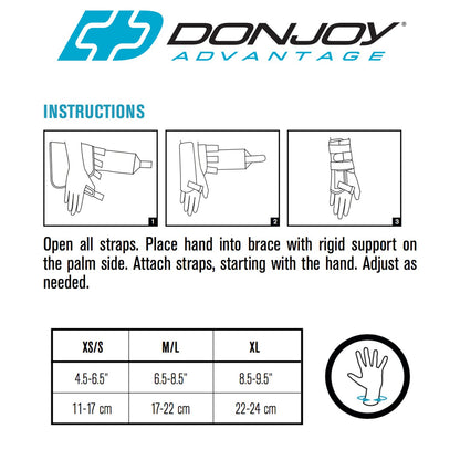 DonJoy Advantage DA161WB01-TAN-XL-R Stabilizing Elastic Wrist Brace for Carpal Tunnel, Sprains, Strains, Tendonitis, Instabilities, Palm Stay