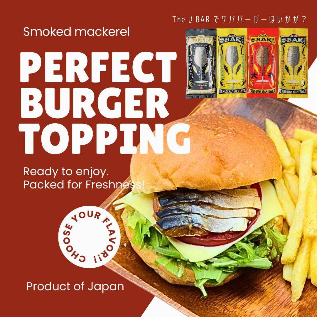 Premium Japanese Smoked Mackerel – Gourmet Seafood Snack with Yagatame Salt – Ready-to-Eat, High in Omega-3 – Delicious on Salads, Pasta, or Crackers – 3.35oz (95g)