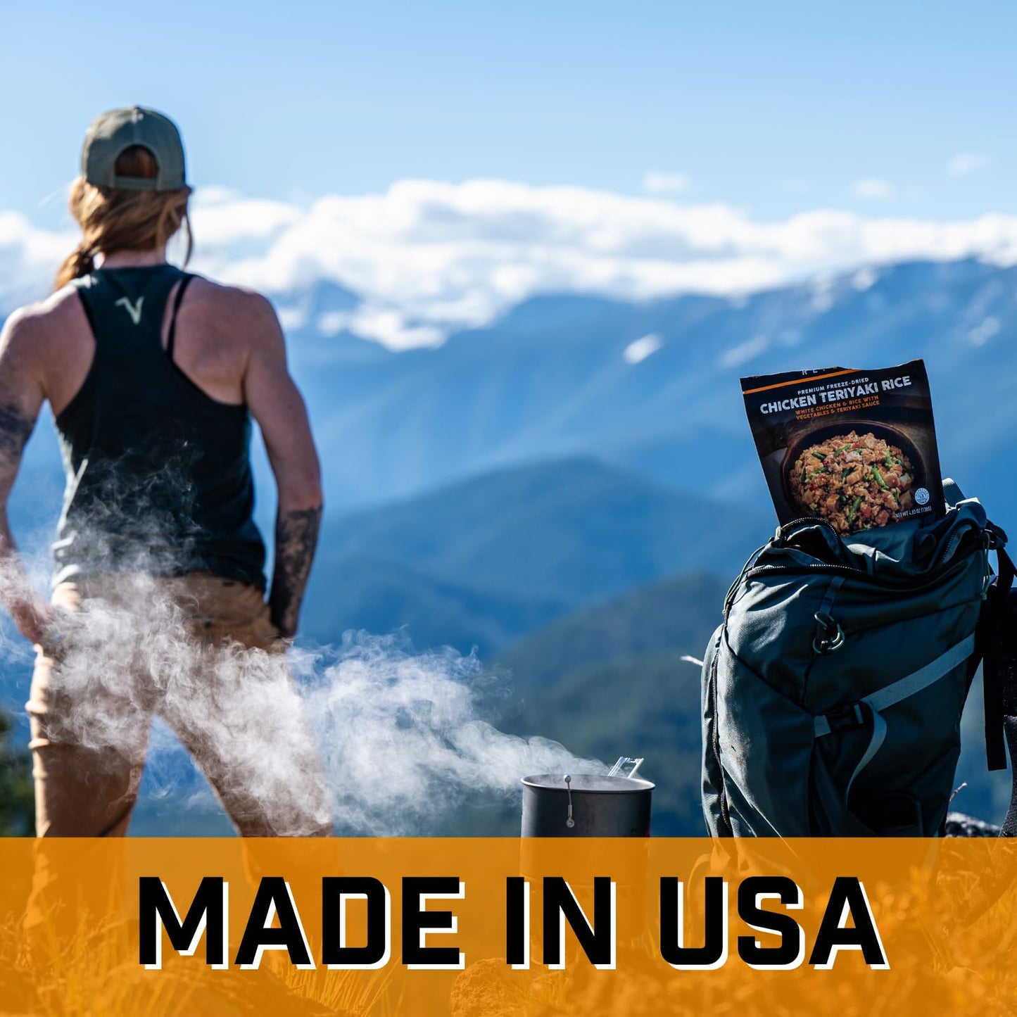 Peak Refuel Chicken Teriyaki Rice | 40g Protein | 580 Calories | 100% Real Meat | Premium Freeze Dried Backpacking & Camping Food | 2 Servings | Ideal MRE Survival Meal (2-Pack)