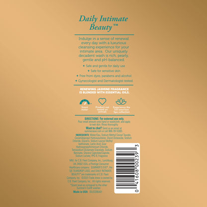 Summer's Eve Spa Daily Intimate Wash, Renewing Cleansing All Over Feminine Body Wash, Jasmine Scented pH-Balanced Feminine Wash, 12oz Bottle