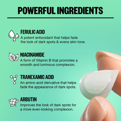 PEACE OUT Microneedling Dark Spot Brightening Dots, Targeted Dark Spot Corrector Patches for Face with Dissolving Microneedles, 12 Count