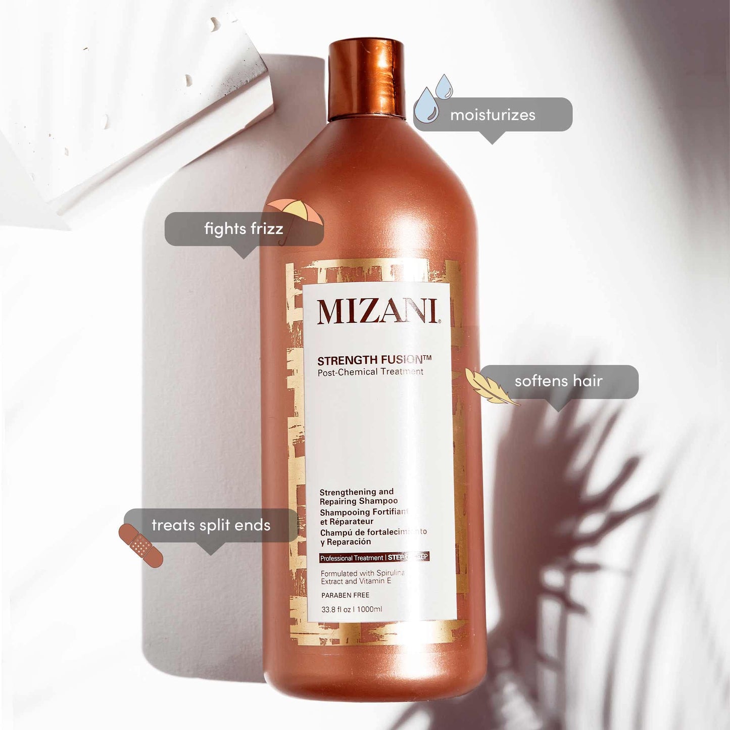 Mizani Strength Fusion Strengthening & Repairing Shampoo - For Damaged, Chemically Treated Hair