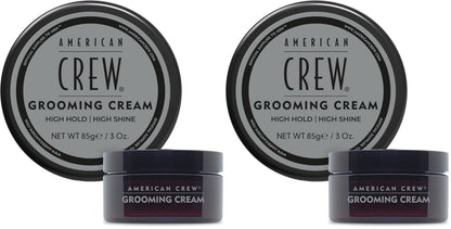 AMERICAN CREW Men's Grooming Cream,Like Hair Gel with High Hold & High Shine,3 oz,(Pack of 2)