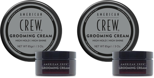 AMERICAN CREW Men's Grooming Cream,Like Hair Gel with High Hold & High Shine,3 oz,(Pack of 2)