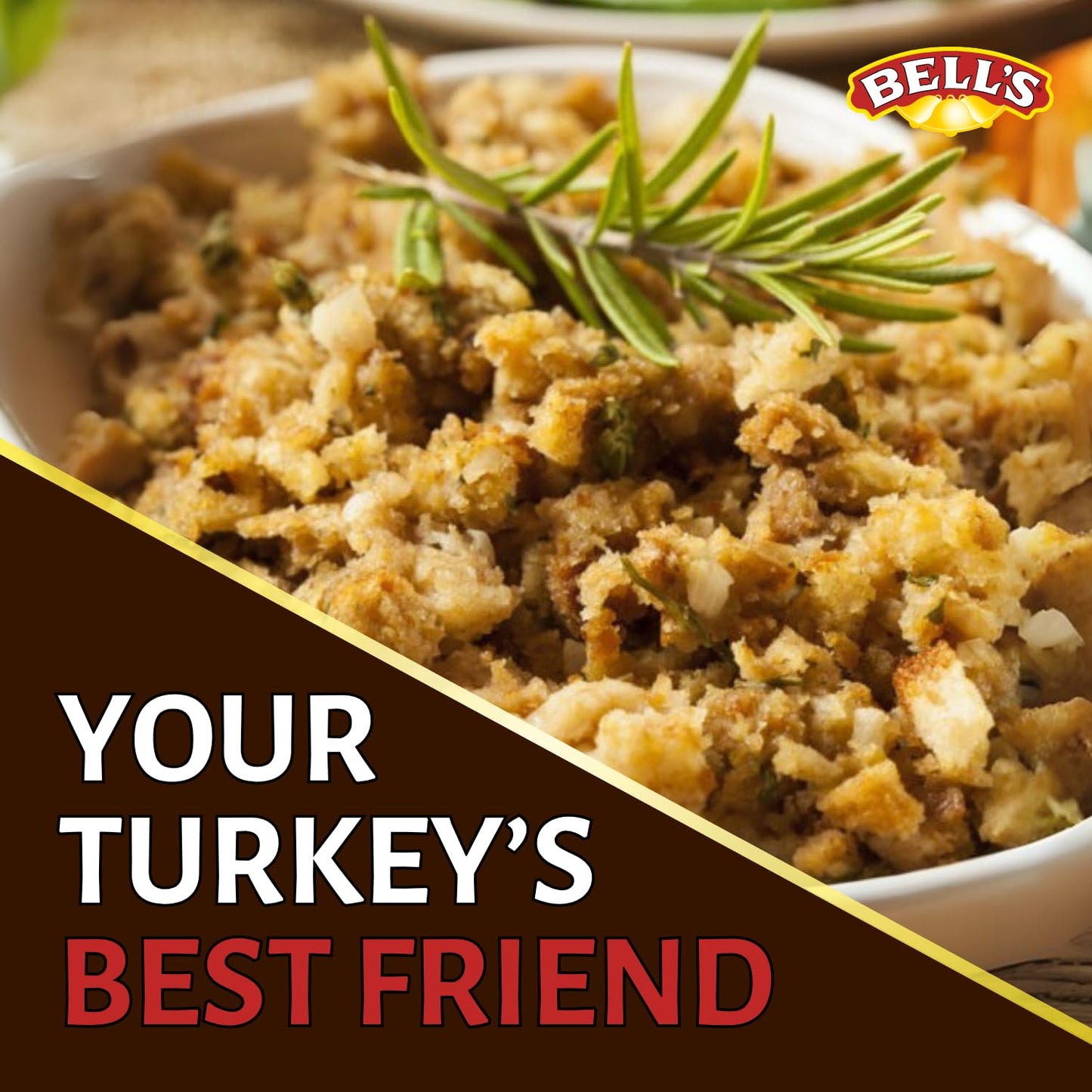 Bell's Traditional Stuffing Mix, 12 oz Box – Classic New England Recipe – Made with Bell's Seasoning – Ideal for Poultry, Pork & Holiday Meals