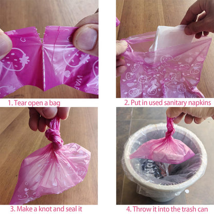 300Pcs Sanitary Napkin Disposal Bags, Feminine Hygiene Disposal Bags, Disposal for Tampons, Liners, and Pads
