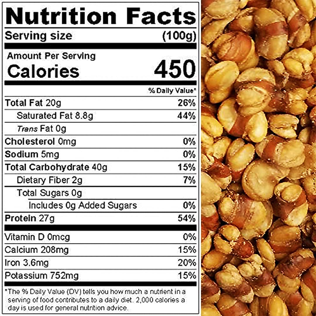 Fava / Broad Beans, Fried with salt, Roasted, Low Sugar, Low Fat, Must-Have, Super Snack, Lunchbox, On-The-Go, Packed in a 2 lbs. (32 oz.) Resealable Pouch Bag for Freshness by Presto Sales LLC