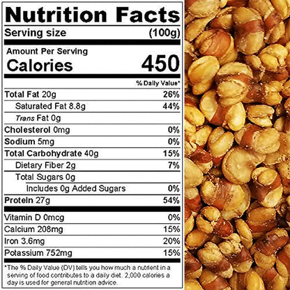 Fava / Broad Beans, Fried with salt, Roasted, Low Sugar, Low Fat, Must-Have, Super Snack, Lunchbox, On-The-Go, Packed in a 2 lbs. (32 oz.) Resealable Pouch Bag for Freshness by Presto Sales LLC