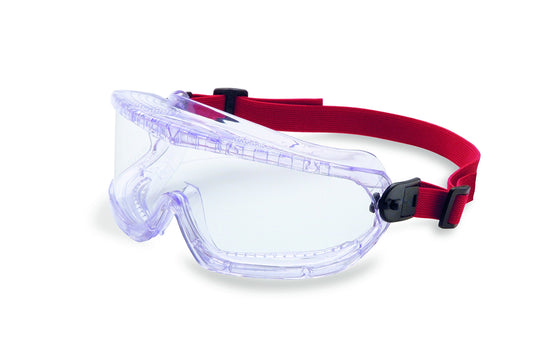UVEX by Honeywell 11250800 V-Maxx Safety Goggle Direct Vent, Elastic Headband, Clear Lens with Fog-Ban Anti-Fog Coating