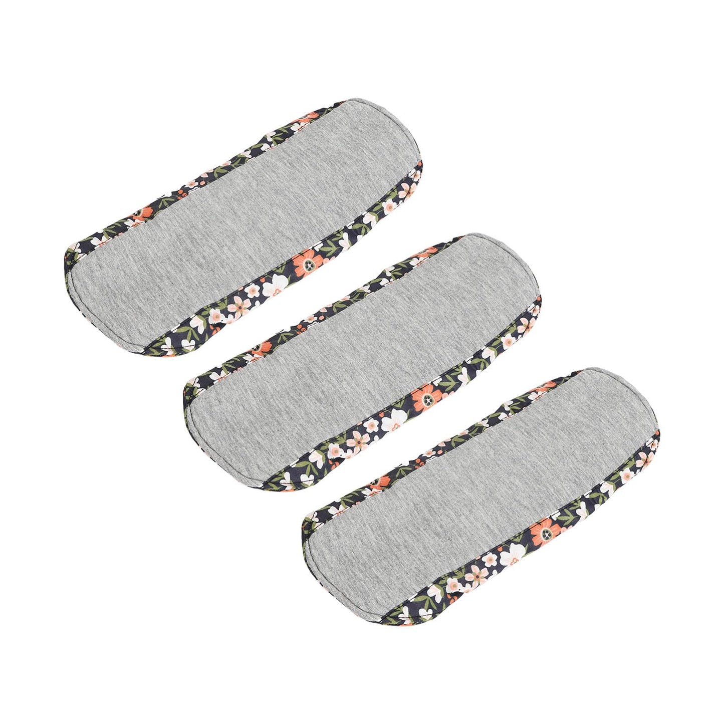 Washable Cloth Menstrual Pads, 3 Pure Cotton Reusable Menstrual Pads for Daily Use (Type 2)